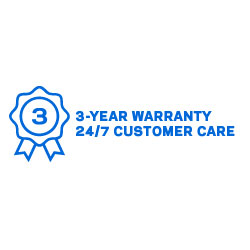 Three-year warranty and tech support guarantee