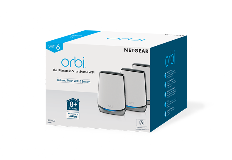 Orbi WiFi 6 System - RBK853 Tri-Band Mesh WiFi System | NETGEAR